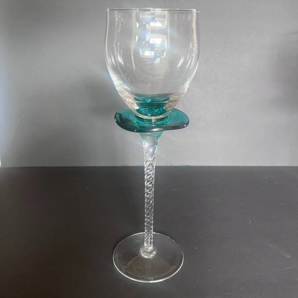 IVV Set Of 3 Vulcano Twist Stem Wine Glasses Hand Blown Italy Discontinued HTF - Picture 4 of 8